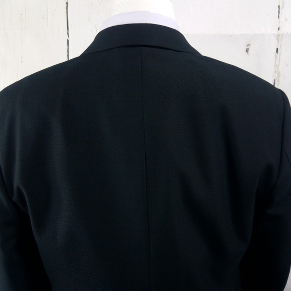 Pacific Custom Tailors 41R Black Suit Blazer Sport - Picture 5 of 8